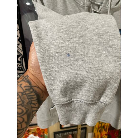 Rare Vintage Mickey Mouse Disney World Epcot Gray Zip Up Hoodie Puff Print M - Picture 7 of 8